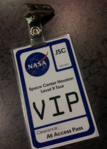 NASA VIP tour badge