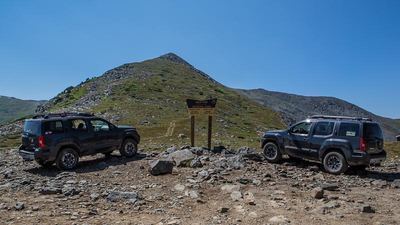 Rex has even made some friends along the way. Here he is at the top of Tin Cup Pass in Colorado.