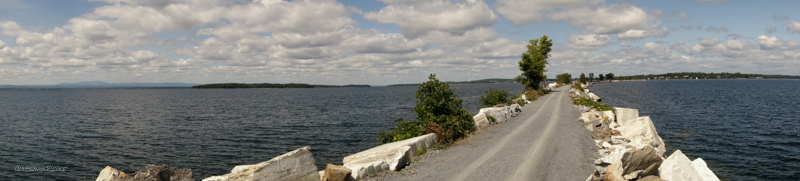 The Island Line Trail through Lake Champlain