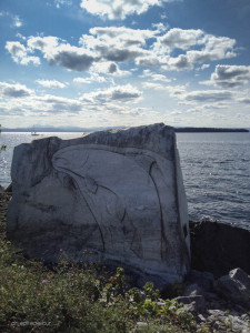 Carving on The Island Line Trail