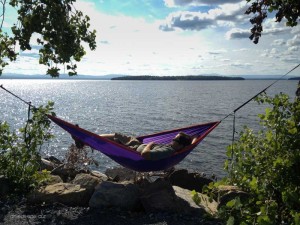 Hammock time over Lake Champlain