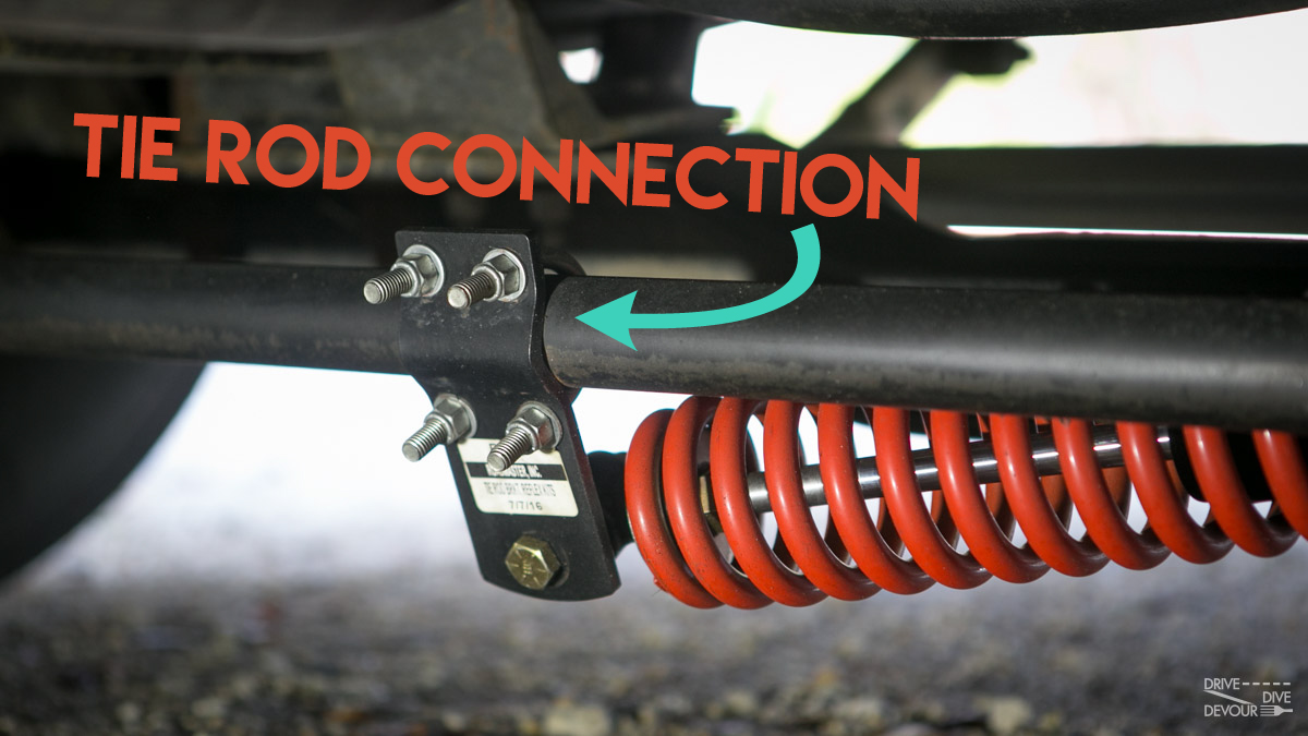 RV Steering Stabilizer Tie Rod Connection