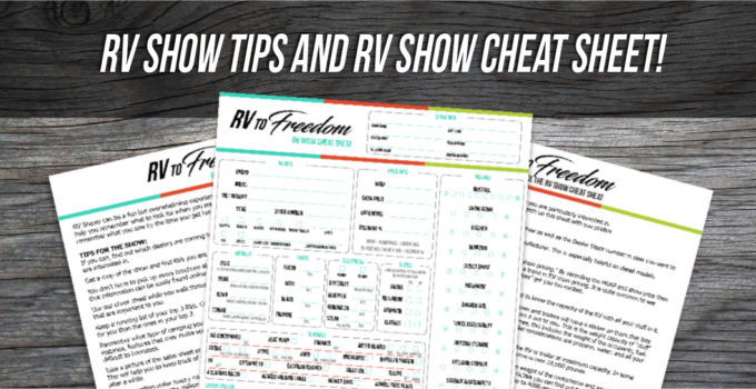 RV Show Tips and Downloadable Cheat Sheet to Help with Your Big Purchase